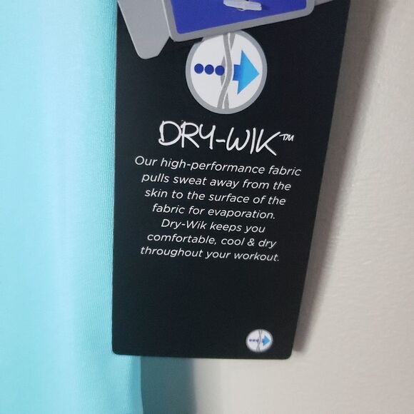 Marika Tek Small NWT Blue Curacao Short Sleeve Athletic Top - Picture 11 of 12